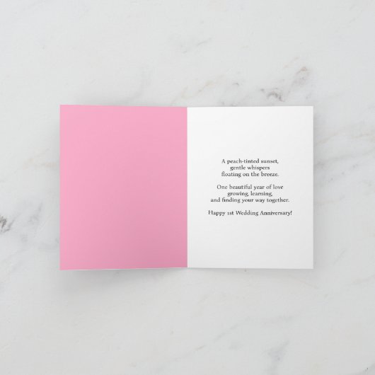 Lovebirds Happy 1st Anniversary  カード (内部)