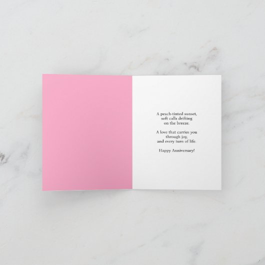 Lovebirds Happy Anniversary  カード (内部)