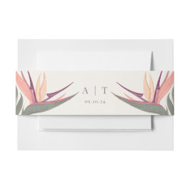 Lovebirds inパラダイスイニシャル 招待状ベリーバンド