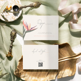 Lovebirds in Paradise RSVPカード