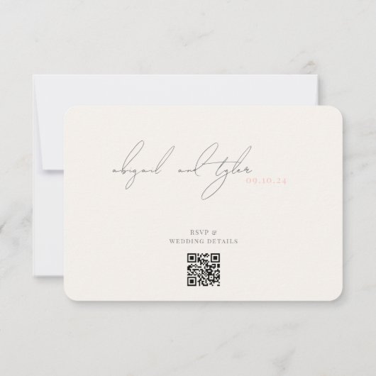 Lovebirds in Paradise RSVPカード (裏面)