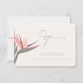 Lovebirds in Paradise RSVPカード (正面)