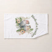 Lovebirds in Pastel Watercolors ハンドタオル (ハンドタオル)