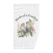 Lovebirds in Pastel Watercolors ハンドタオル