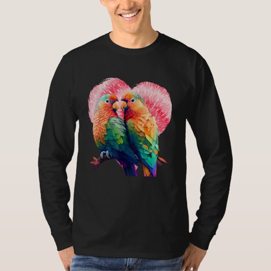 Lovebirds Parrot  Lovebird Exotic Birds Bird Tシャツ (正面)