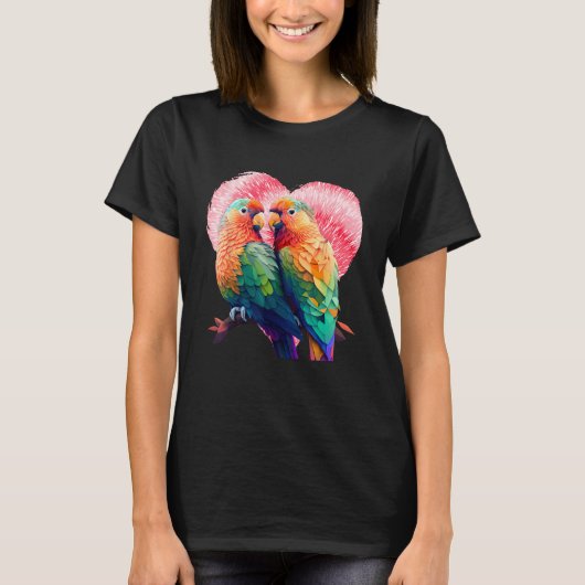 Lovebirds Parrot  Lovebird Exotic Birds Bird Tシャツ (正面)