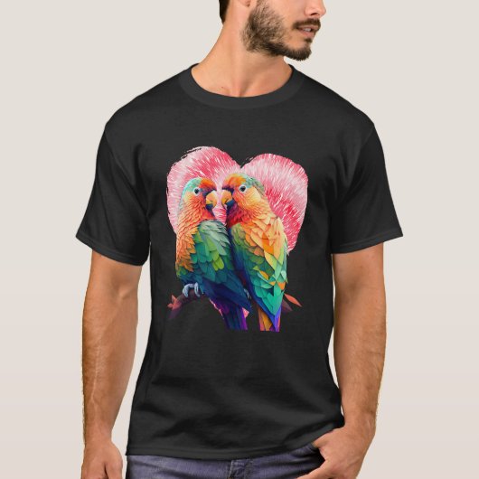 Lovebirds Parrot  Lovebird Exotic Birds Bird Tシャツ (正面)