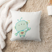 Lovebotの最愛のロボット写実的なiPhoneの場合 クッション (ブランケット)