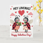 Lovebug Valentines Day Card カード (黄色い花)
