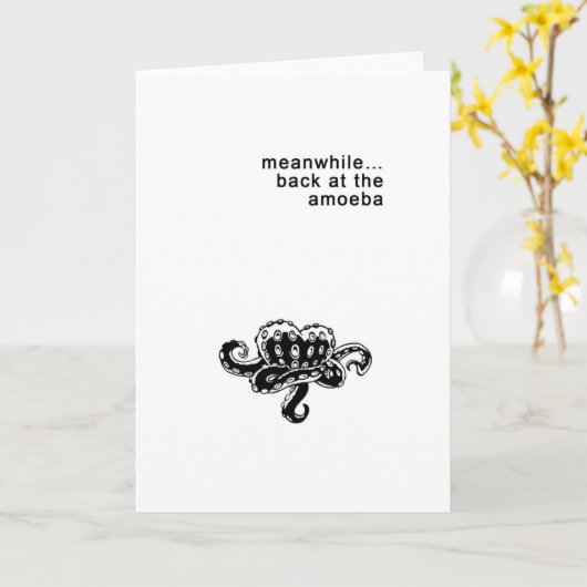 LoveCraftの実験の挨拶状"アメーバ" カード (黄色い花)