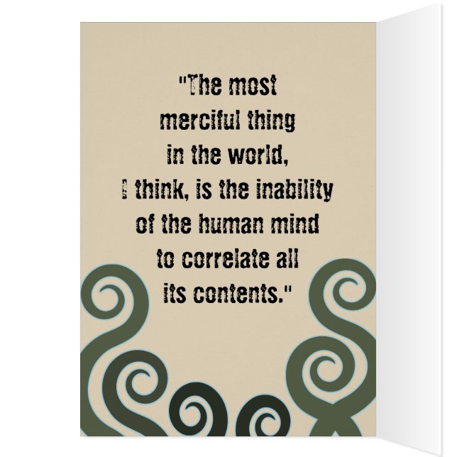 Lovecraftの挨拶状、Lovecraftのポートレート (内側 (左))