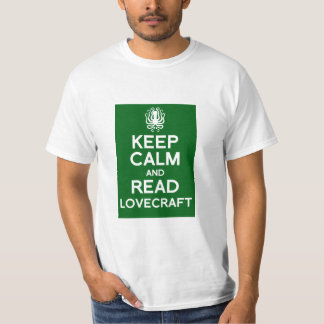Lovecraft穏やか、読書保って下さい Tシャツ