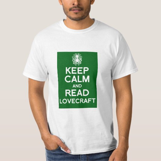 Lovecraft穏やか、読書保って下さい Tシャツ (正面)