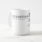 Lovecraftianのしゃれているなマグ: Cthulhuの黒いインク コーヒーマグカップ (正面左)