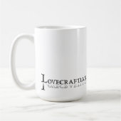 Lovecraftianのしゃれているなマグ: Cthulhu色インク コーヒーマグカップ (左)