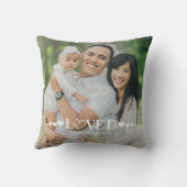 LOVEDフォトハート パーソナライズされた クッション (裏面)