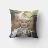 LOVEDフォトハート パーソナライズされた クッション (正面)