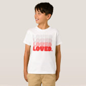 Loved – バレンタインデーTシャツ子供へ Tシャツ (正面フル)