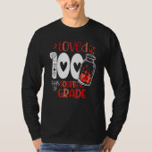 Loved 100 Days of 4th Grade 100 Days of School Val Tシャツ (正面)