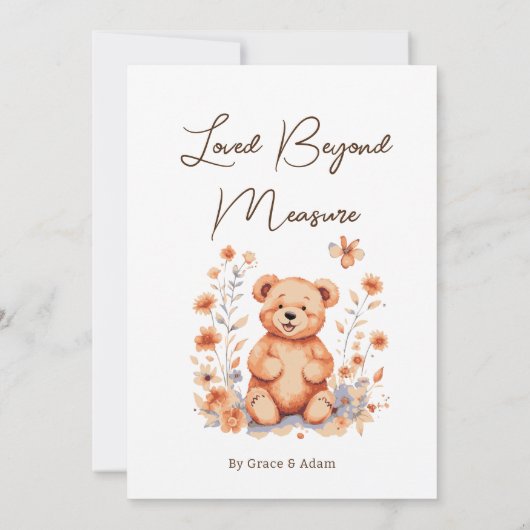 Loved Beyond Measureベビー発表 招待状 (裏面)