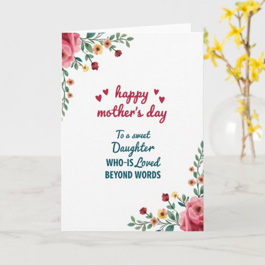 Loved Beyond Words Mother Card カード (黄色い花)