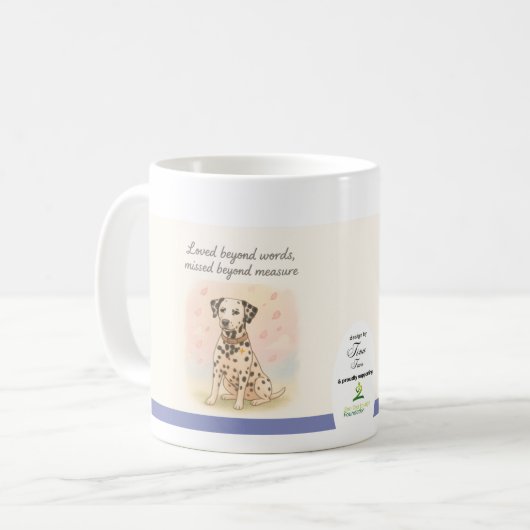 Loved Beyond Words Mug by Tina Tran コーヒーマグカップ (正面左)