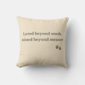 Loved Beyond Words Pet Memorial Pillow クッション (正面)