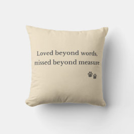 Loved Beyond Words Pet Memorial Pillow クッション