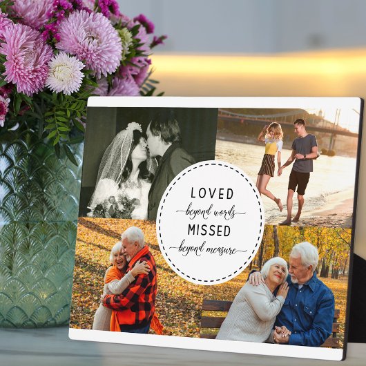 Loved Beyond Words Sand Remembrance White Photo フォトプラーク