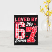 Loved By 67 Valentine Six Seven Meme Hearts 6 7 Wo カード (黄色い花)