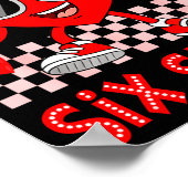 Loved By 67 Valentines Six Seven Meme Hearts 6 7 W ポスター (角)