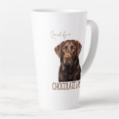 Loved By A Chocolate Lab Labrador Dog Lover  カフェラテマグ (右アングル)