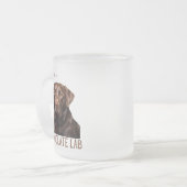 Loved By A Chocolate Lab Labrador Dog Lover  フロストグラスマグカップ (正面左)
