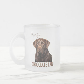 Loved By A Chocolate Lab Labrador Dog Lover フロストグラスマグカップ