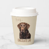 Loved By A Chocolate Lab Labrador Dog Lover  紙コップ (正面)