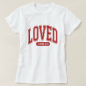 LOVED BY CHRIST VALENTINE聖なる書物、 経典Women's White Tシャツ (デザイン正面)