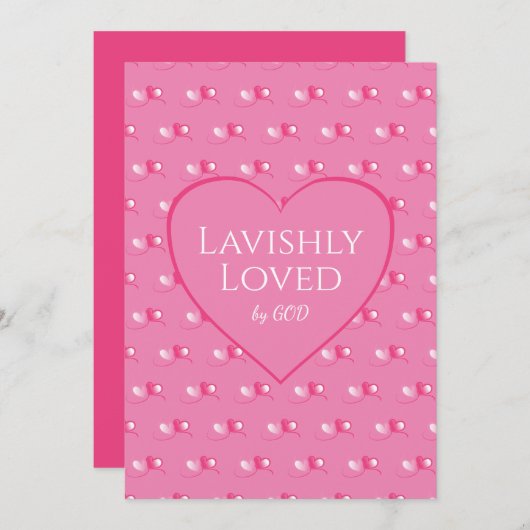LOVED BY GODピンクハートカスタムバレンタインデー (正面/裏面)