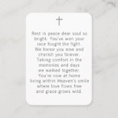 Loved Forever Floral Photo Prayer Card 名刺 (裏面)