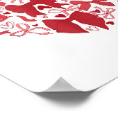 Loved John 3 16 Bow Valentine Christian Bible Vers ポスター (角)