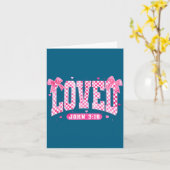 Loved John 3 16 Christian Loves Valentine's Day Go カード (黄色い花)