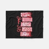 Loved John 3 16 Christian Loves Valentine's Day Go フリースブランケット (正面(横))