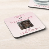 Loved Mom Pet Photo Keepsake コースター (左側)