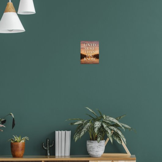 Loved More Than You Know Lake Sunset Art ポスター (リビング1)