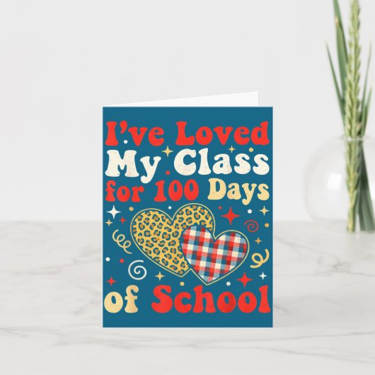 Loved My Cl For 100 Days Of School Valentines Day  カード (正面)