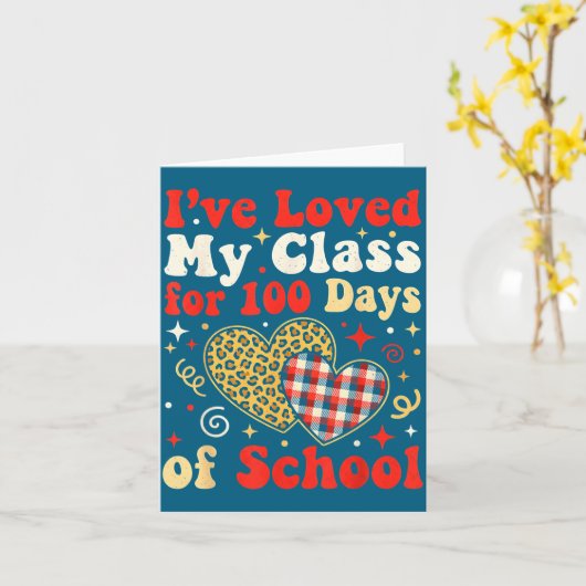 Loved My Cl For 100 Days Of School Valentines Day  カード (黄色い花)