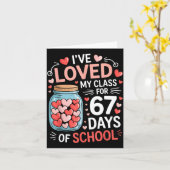 Loved My Cl For 67 Days Of School Valentine's Day  カード (黄色い花)