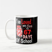 Loved My Cl For 67 Days Of School Valentines Day T コーヒーマグカップ (左)