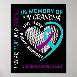 Loved One In Memory Of Grandma Suicide Awareness P ポスター