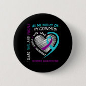 Loved One In Memory Of Grandson Suicide Awareness  缶バッジ (正面)