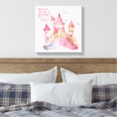 Loved Palace Pink Cloudカスタマイズ可能 キャンバスプリント (インサイチュ (寝室))